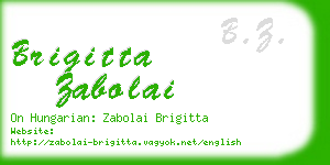 brigitta zabolai business card